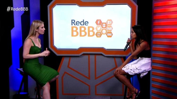 Gleci e apresentadora - Reprodução/Gshow - Reprodução/Gshow