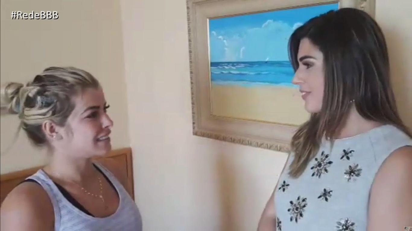 Jaqueline, participante do "BBB18", conversa com Vivian Amorim - Reprodução/Gshow