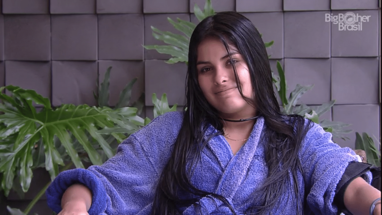 23.mar.2016 - Munik falou que sua tia disse que ela não duraria uma semana no "BBB16" - Reprodução/TV Globo