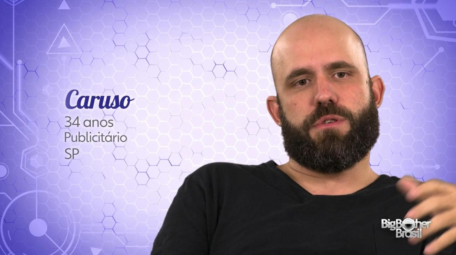 Caruso, participante do "BBB18" - Reprodução/TV Globo
