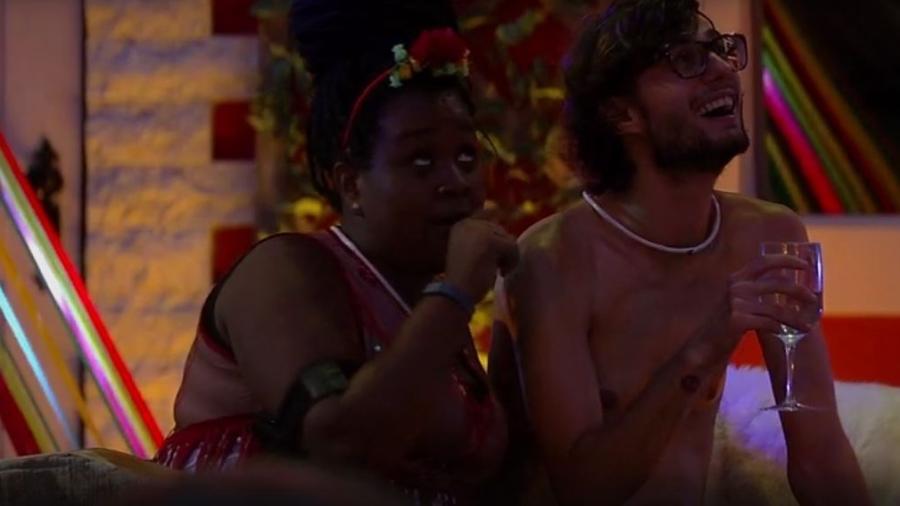 Roberta conta a Pedro como imagina futuro de seus sonhos no jogo - Reprodução/TVGlobo