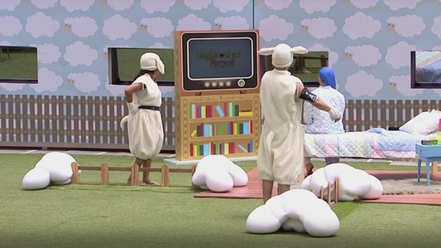 Marcos, Luiz Felipe e Elis pagam castigo do monstro - Reprodução/TVGlobo