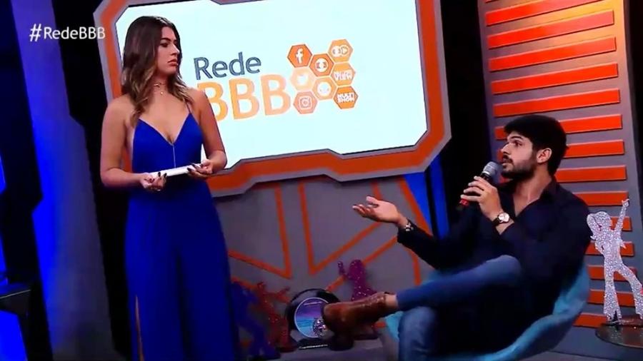 Vivian Amorim conversa com Lucas no programa "RedeBBB" - Reprodução/Gshow