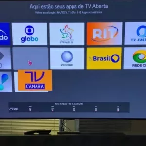 Tela dos aplicativos da nova TV digital