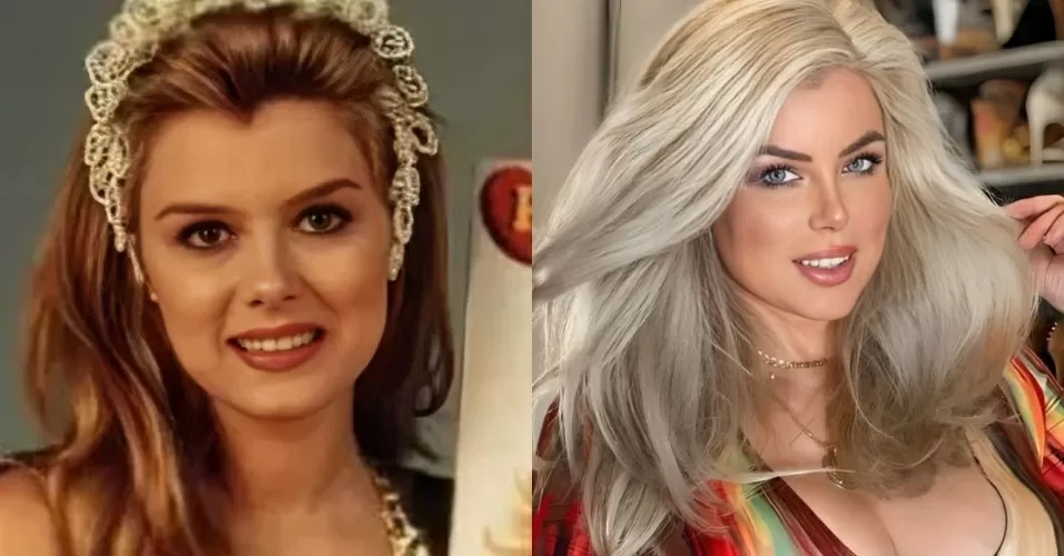 Pat Beijo nos anos 1990 e atualmente assinando como Patricia Kiss