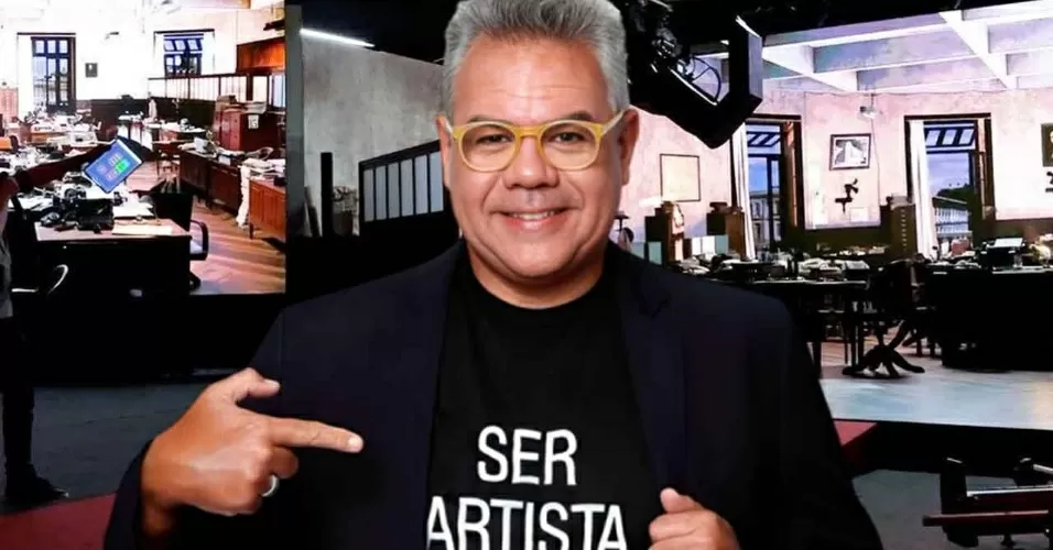 O empresário Marcus Montenegro usando uma camisa preta escrito "ser artista"