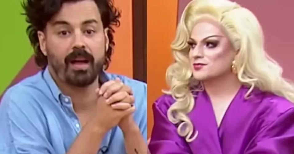 Reação de Fernando Pedrosa e Lorelay Fox ao ouvirem nome de Claudia Leitte no Sem Censura