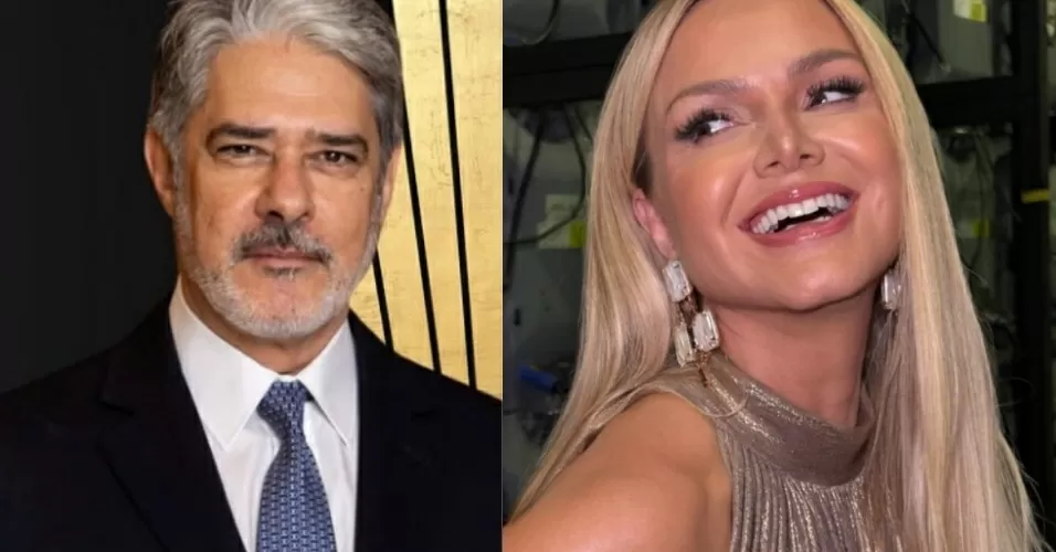 William Bonner e Eliana em foto montagem