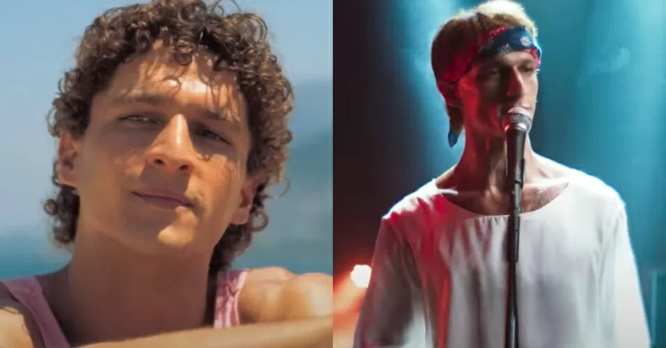 Jullio Reis como Cazuza no filme Homem com H, cinebiografia de Ney Matogrosso