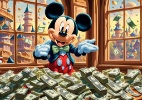 Por que o Disney+ derrubou o preço com ofertas agressivas no mercado - Mickey Mouse contando dinheiro (dólares americanos)