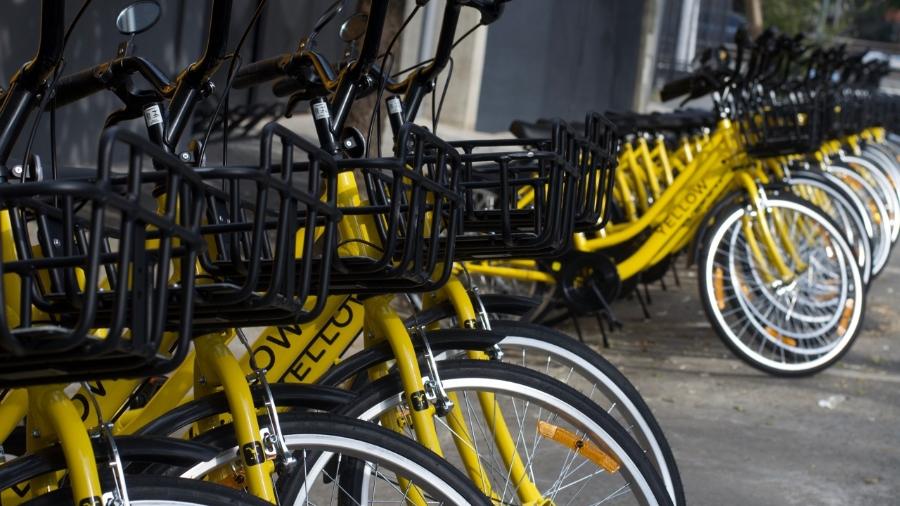 Bicicletas da Yellow estiveram nas cidades brasileiras por 17 meses, de agosto de 2018 a janeiro de 2020 - Divulgação