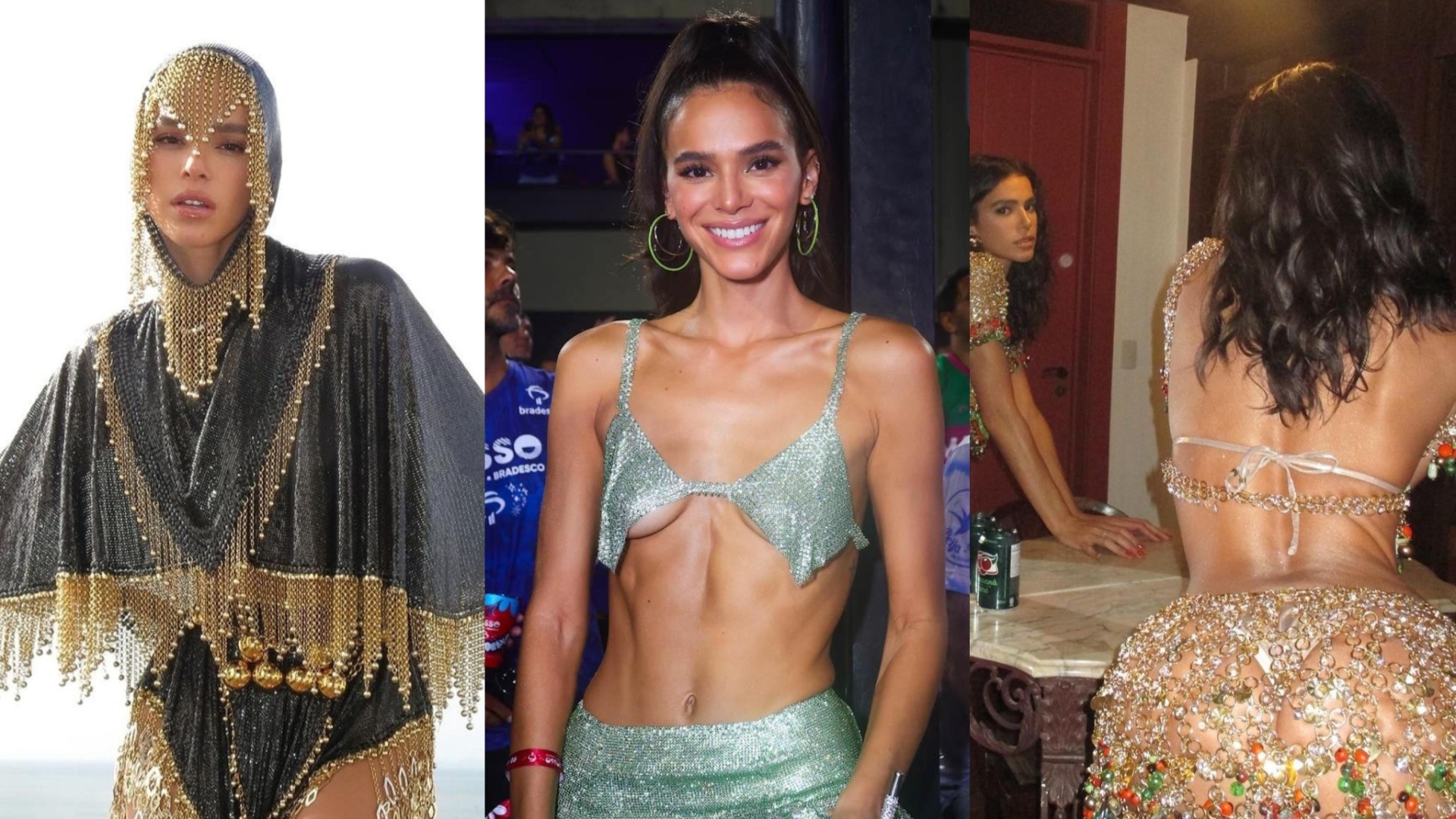 Veja fotos dos looks ousados de Bruna Marquezine no Carnaval no Brasil