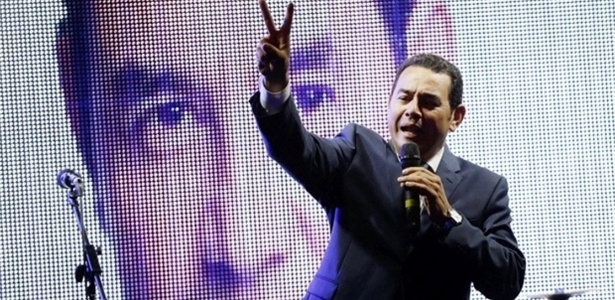 Comediante Jimmy Morales, vencedor do 1º turno das eleições presidenciais na Guatemala - Jorge Dan Lopez/Reuters