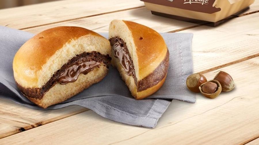 Parece um sonho: recheado com Nutella, o novo sanduíche será vendido nos cafés da rede de lanchonetes - Divulgação/Facebook/McDonaldsItalia