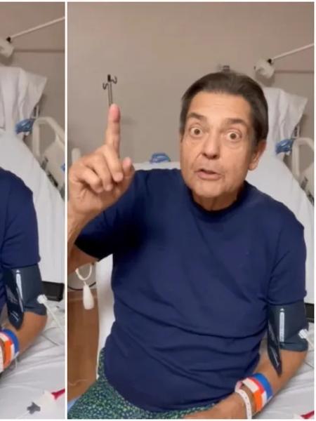 Faustão gravou vídeo no hospital na semana passada