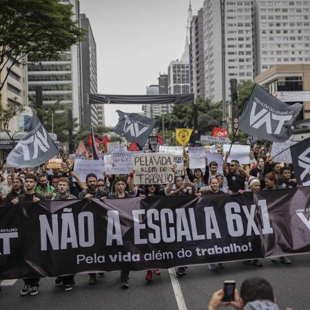 Manifestação na avenida Paulista pelo fim da escala 6x1 Manifestação na avenida Paulista pelo fim da escala 6x1