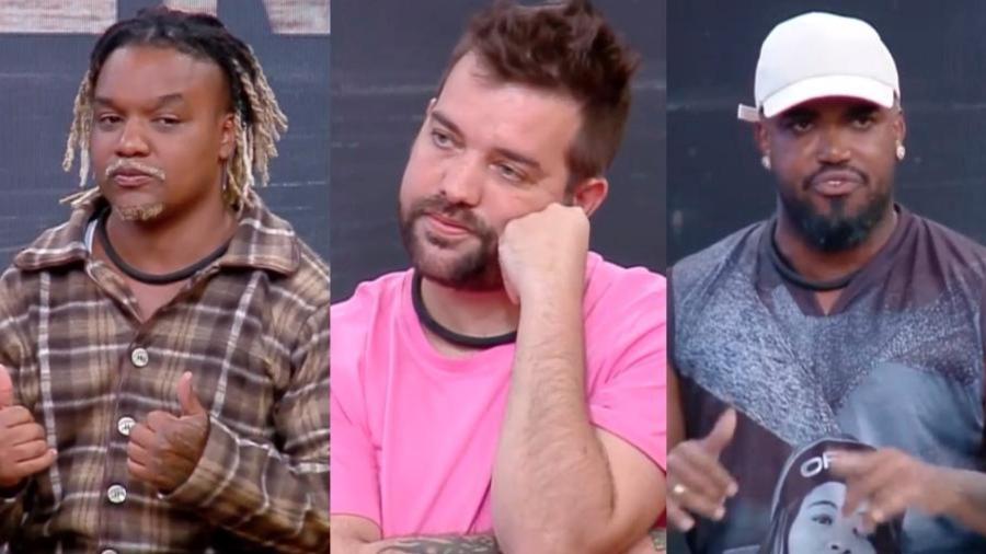 A Fazenda 2023: Laranjinha, Sander Mecca e Tonzão Chagas estão na segunda roça - Reprodução/PlayPlus