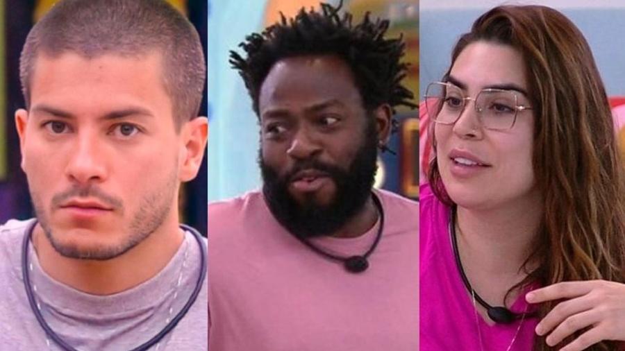 BBB 22: Arthur, Douglas e Naiara estão no terceiro paredão - Reprodução/Globoplay