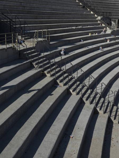 Arquibancada do novo estádio do Pacaembu, ou Arena Mercado Livre