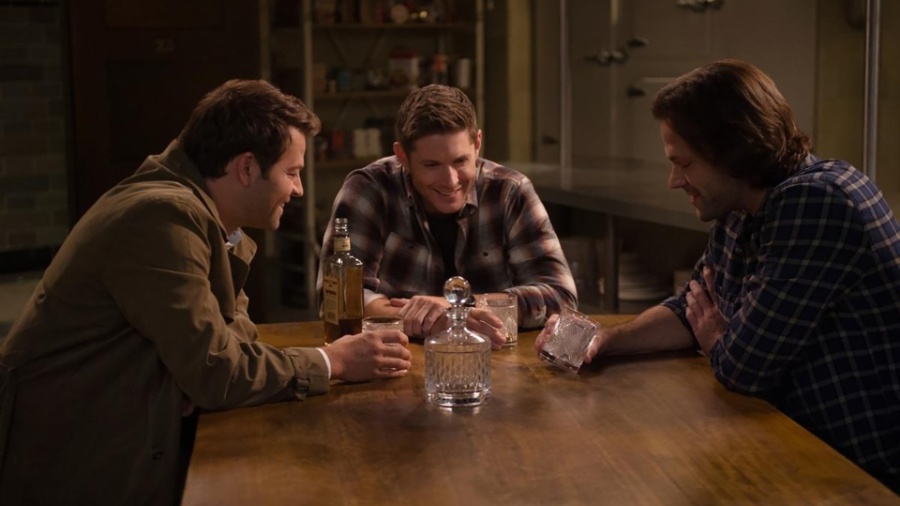 Misha Collins, Jensen Ackles e Jared Padalecki em "Supernatural" - Divulgação/IMDb