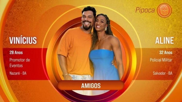 BBB 25 Vinicius e Aline sao amigos e estao no pipoca