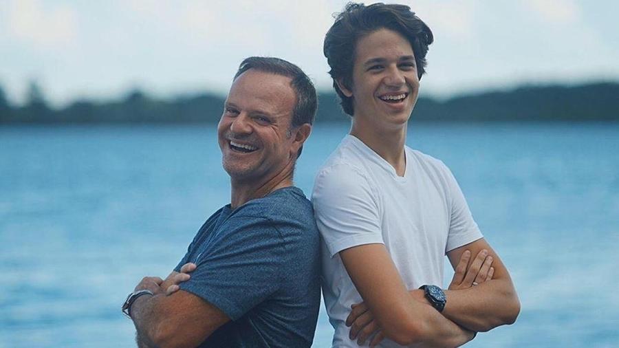 Rubens Barrichello e o filho Dudu - Reprodução/Instagram