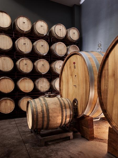 Barris de vinho da vinícola portuguesa Herdade de São Miguel - Divulgação