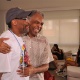 9.fev.2013 - O cineasta americano Spike Lee visita Gilberto Gil em sua casa em Salvador - Inácio Teixeira / Coperphoto