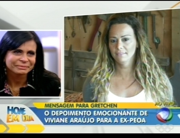 Gretchen se emociona com depoimento da amiga Viviane Araújo (9/7/12)