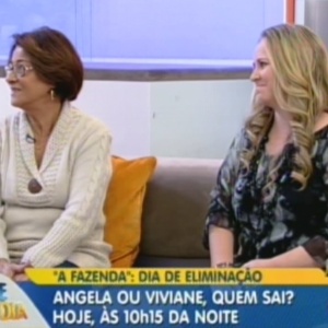 Neusa, mãe de Viviane Araújo, e Paula, amiga de Âgela Bismarchi, falam sobre as peoas no "Hoje em Dia" (19/7/12)