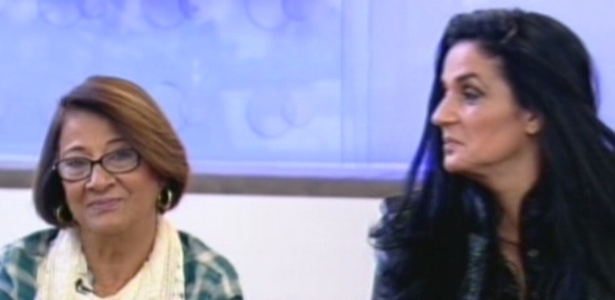 Neuza e Ritha, mães de, respectivamente, Viviane Araújo e Robertha Portella, são entrevistadas pelo programa "Hoje Em Dia" (23/8/12)