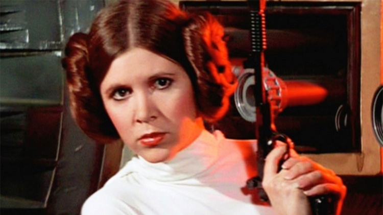 Carrie Fisher como a princesa leia de Star Wars - Reprodução - Reprodução