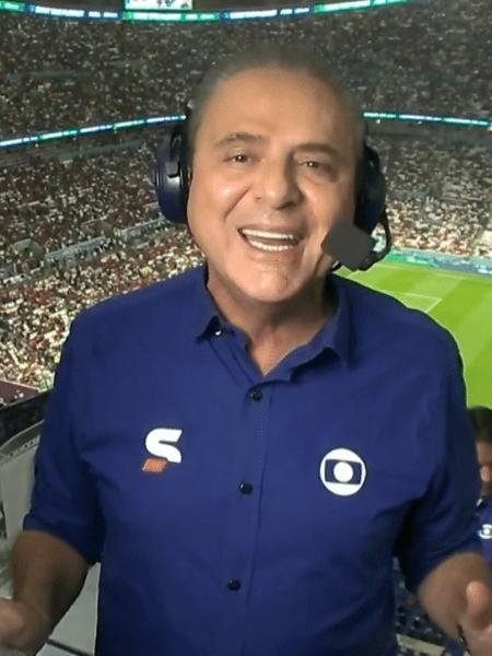 Luis Roberto, narrador da TV Globo, vai comandar primeira transmissão da seleção masculina na emissora neste ciclo - Reprodução/TV Globo