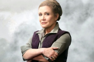 A atriz Carrie Fisher como a General Organa em "Star Wars: O Despertar da Força" (2015) - Divulgação