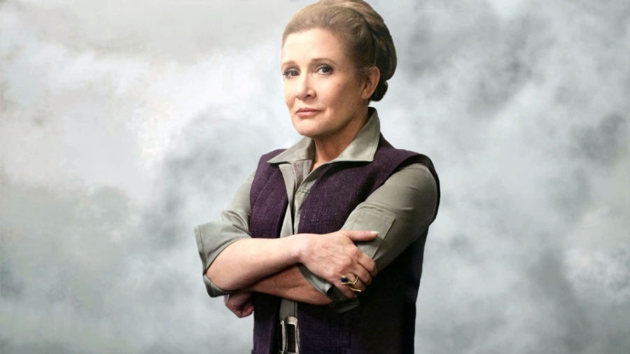 A atriz Carrie Fisher como a General Organa em "Star Wars: O Despertar da Força" (2015)