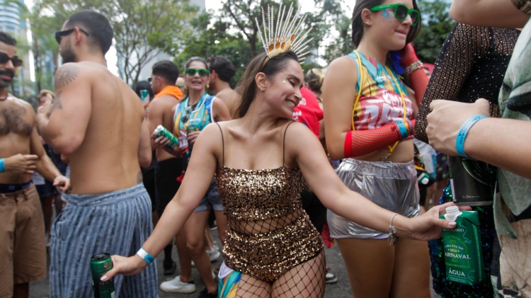 Gabriela Athayde, engenheira, no Bloco Bangalafumenga, no Carnaval de São Paulo