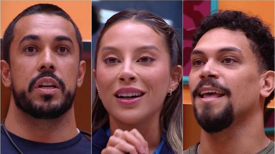BBB 25: Maike, Renata e Vini no Paredao BBB 25: Maike, Renata e Vini no Paredao